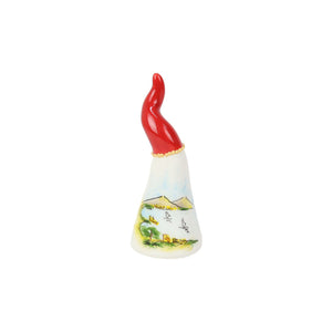 Corno in Ceramica dipinto con Golfo di Napoli - Siniscalchi Ceramics