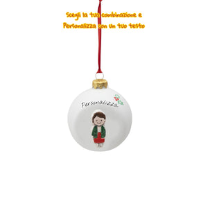 Pallina di Natale da Appendere 10cm - Siniscalchi Ceramics