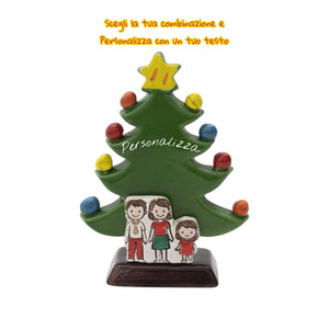 Albero di Natale Verde 18cm con Omini - Siniscalchi Ceramics