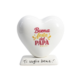 Cuore 10cm con base Buona Festa del Papà