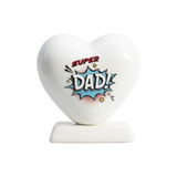 Cuore 10cm con base Super Dad