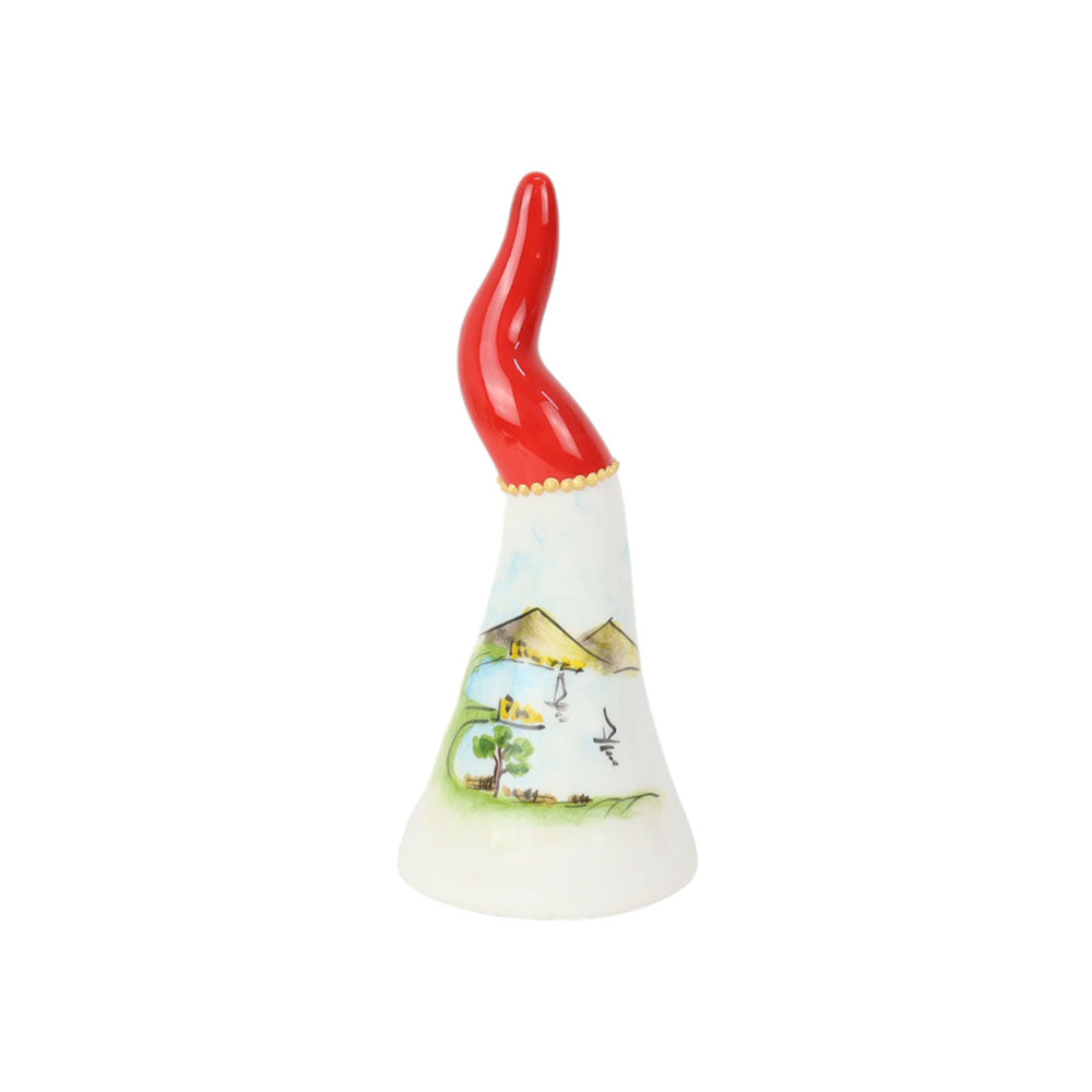 Corno in Ceramica dipinto con Golfo di Napoli - Siniscalchi Ceramics