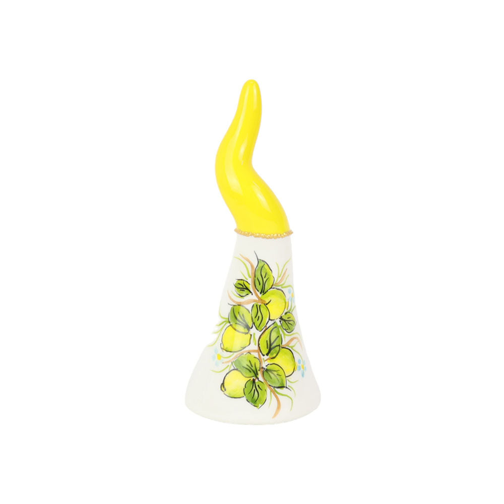 Corno in Ceramica dipinto con Limoni - Siniscalchi Ceramics