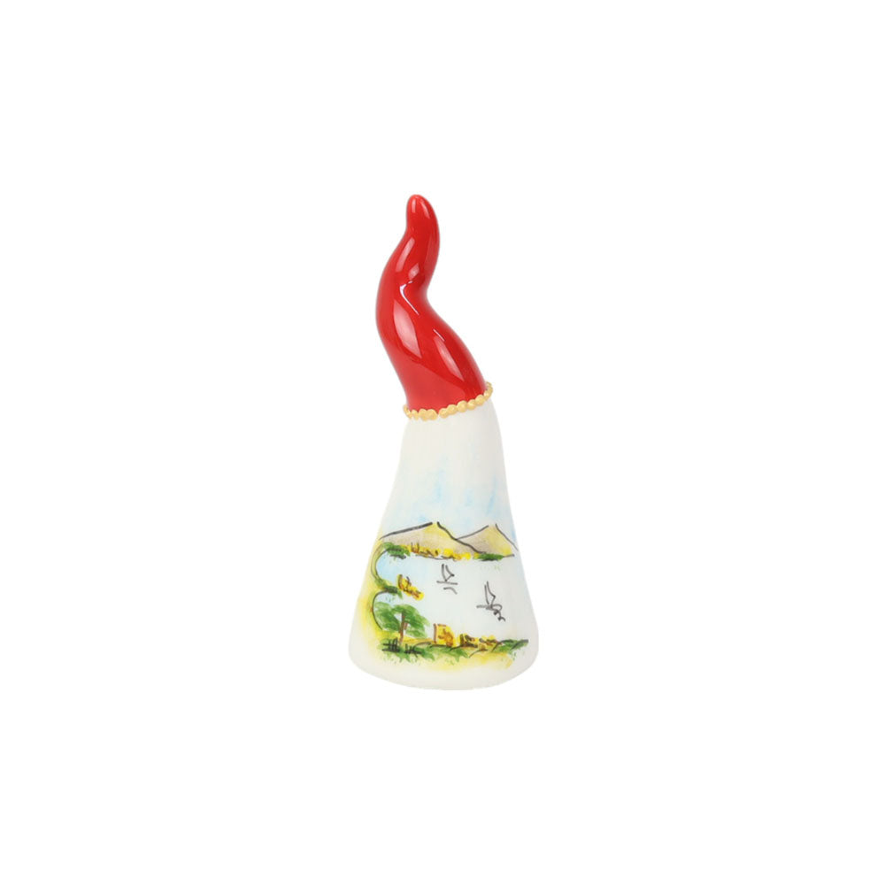 Corno in Ceramica dipinto con Golfo di Napoli - Siniscalchi Ceramics