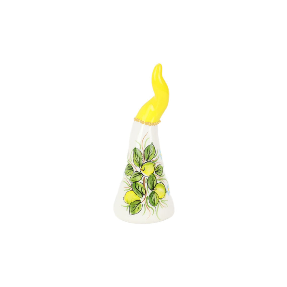 Corno in Ceramica dipinto con Limoni - Siniscalchi Ceramics
