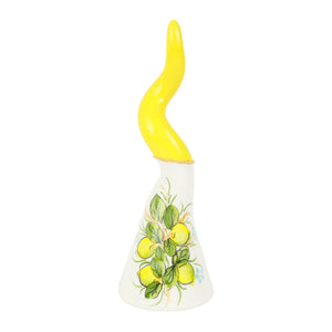 Corno in Ceramica dipinto con Limoni - Siniscalchi Ceramics