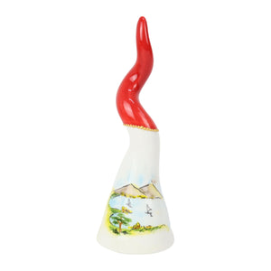 Corno in Ceramica dipinto con Golfo di Napoli - Siniscalchi Ceramics