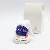 Maschera di Pulcinella su Base Tonda - Siniscalchi Ceramics