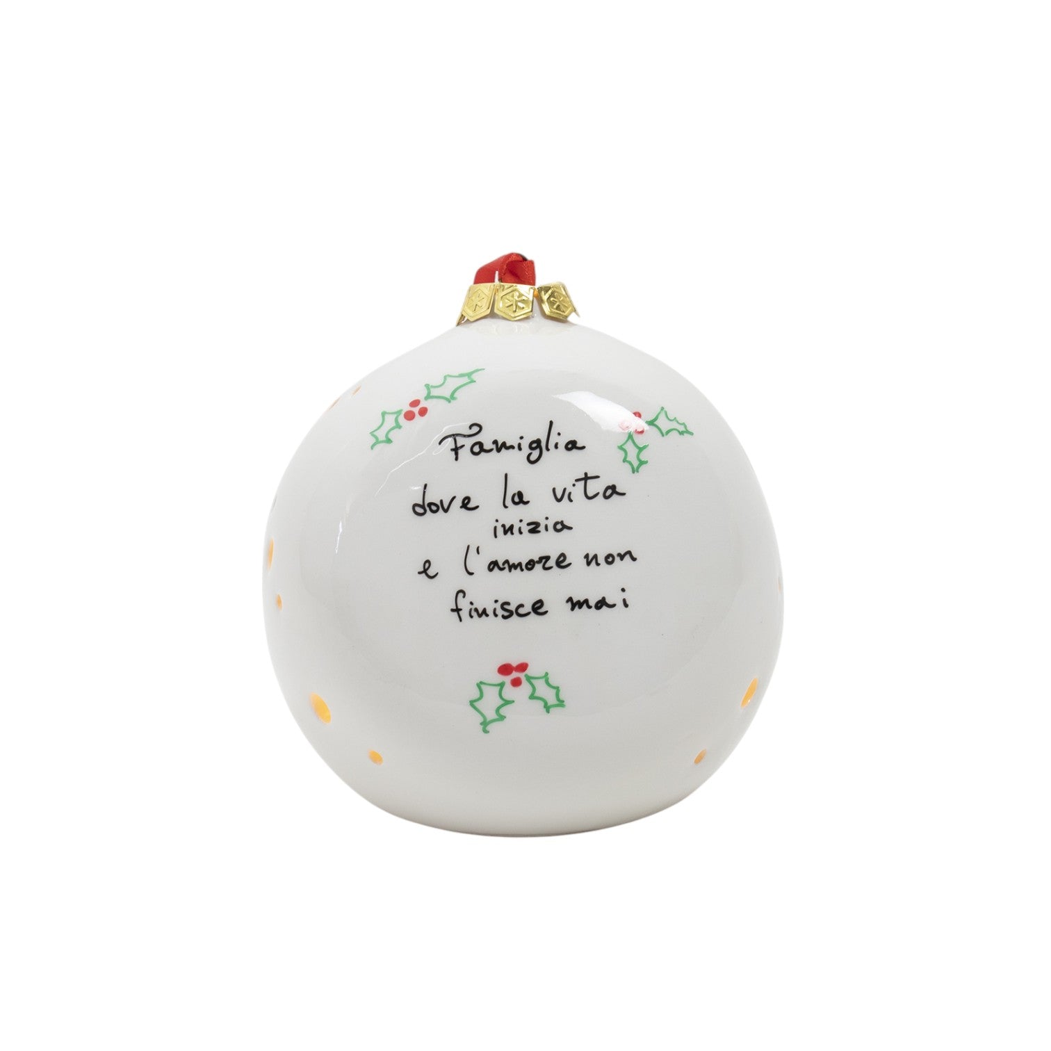 Pallina di Natale Personalizzata 14cm - Siniscalchi Ceramics